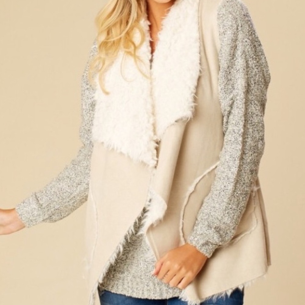 Altr’d State reversible faux fur vest- size medium